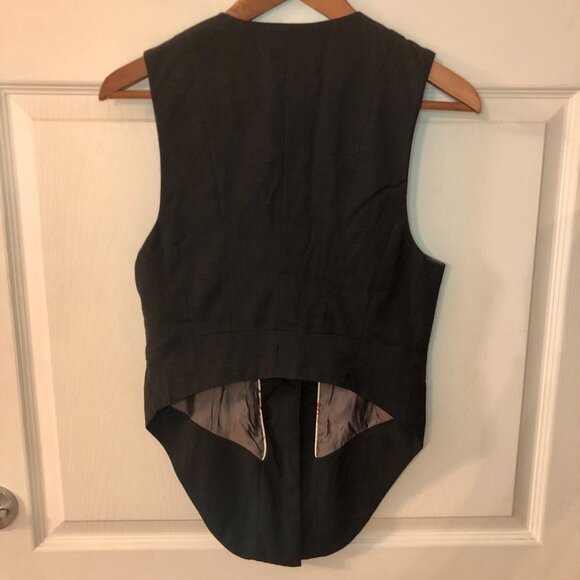 [Women's EU 36 S] VERO MODA Tailored Waistcoat Vest High-Low Hem Minimalist - Picture 5 of 10